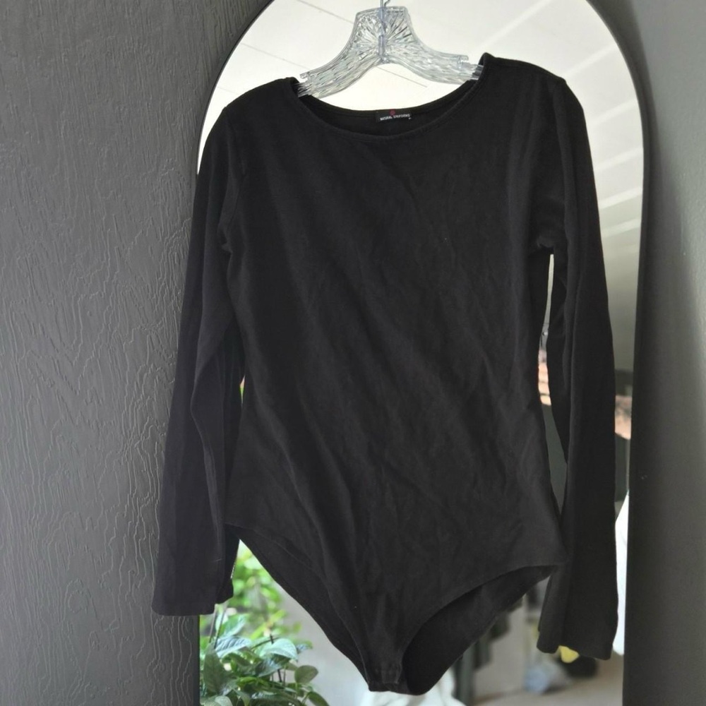 Long Sleeved Black Bodysuit